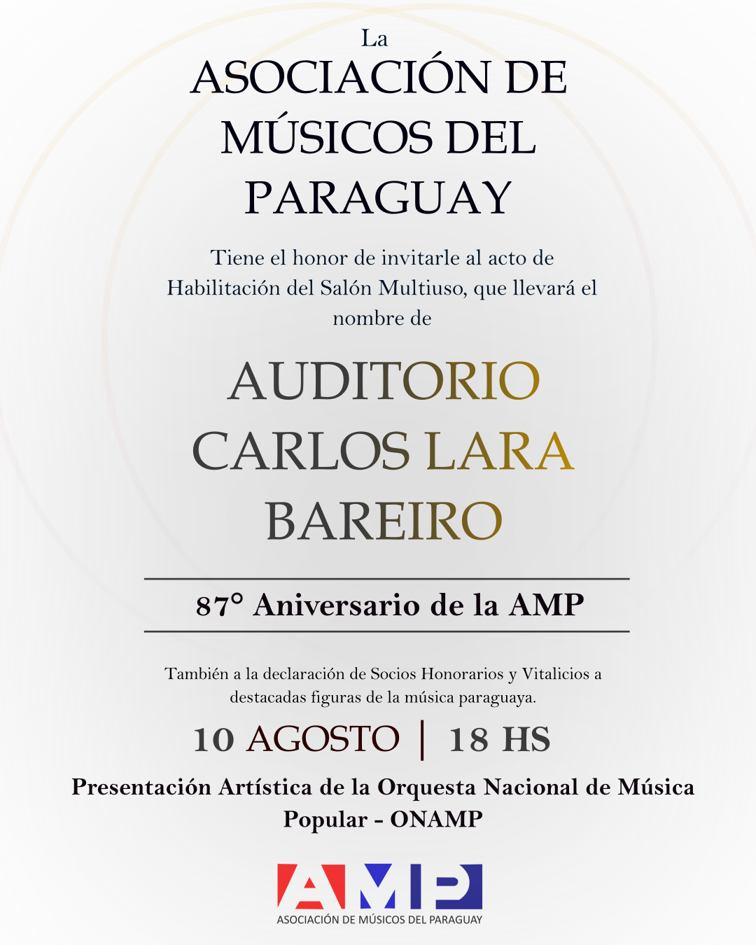 La Asociación de Músicos del Paraguay cumple 87 años de vida institucional